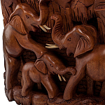 Панно из дерева пирамида из слонов Panel With Animals варинант исполнения - 3 | Loft Concept в Екатеринбурге