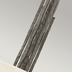 Люстра подвесная с широким белым текстильным абажуром и вертикальными декоративными элементами Hinkley варинант исполнения - 9 | Loft Concept в Екатеринбурге