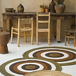 Ковер круглый из хлопка с контрастным узором Bullseye 150 варинант исполнения - 6 | Loft Concept в Екатеринбурге