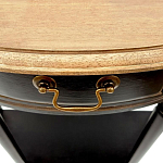 Консоль полукруглая из массива березы с ящиком и полкой в стиле прованс Vintage варинант исполнения - 4 | Loft Concept в Екатеринбурге