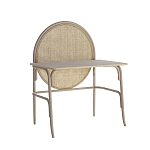 Письменный стол с круглой плетёной панелью для крепления заметок Allegory варинант исполнения - 1 | Loft Concept в Екатеринбурге