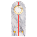 Часы погон МВД подарочные настольные из натурального камня Мрамор Military Clock варинант исполнения - 10 | Loft Concept в Екатеринбурге