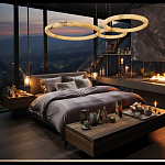 Люстра с 3-мя кольцами из натурального камня Minerals of Light варинант исполнения - 4 | Loft Concept в Екатеринбурге