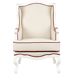 Кресло из массива бука бежевое с растительным орнаментом Raffael Beige Floral Armchair варинант исполнения - 1 | Loft Concept в Екатеринбурге