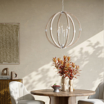 Подвесной светильник из дерева в форме сферы Eco Light варинант исполнения - 4 | Loft Concept в Екатеринбурге