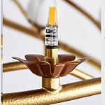 Люстра круглая с ветвистым каркасом и плафонами в виде лотосов Chandelier Lotus варинант исполнения - 2 | Loft Concept в Екатеринбурге