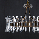 Люстра круглая с прозрачными элементами в форме полумесяца Crescent варинант исполнения - 3 | Loft Concept в Екатеринбурге