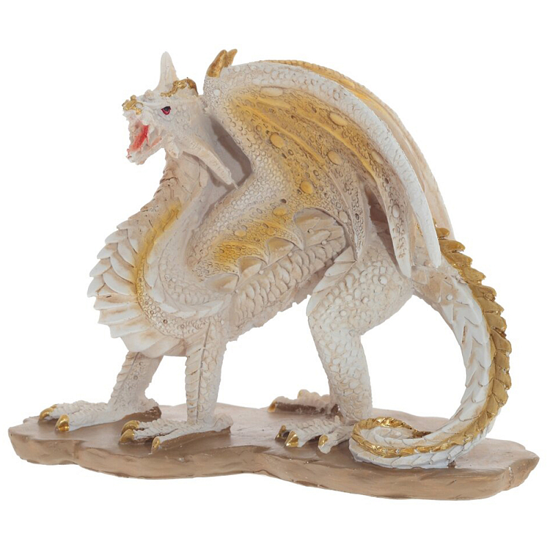 Декоративная статуэтка Дракон Dragon Beige Gold Statuette Бежевый Золотой в Екатеринбурге | Loft Concept 