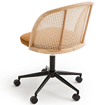 Офисное кресло из велюра и ротанга Eilwen Rattan Wicker Chair варинант исполнения - 3 | Loft Concept в Екатеринбурге