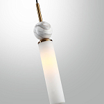 Подвесной светильник с цилиндрическим матовым плафоном и декоративным шаром из камня Orb Essence варинант исполнения - 5 | Loft Concept в Екатеринбурге