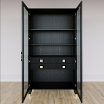 Дизайнерский шкаф витрина Elsa Dreams Black с 4-мя ящиками варинант исполнения - 5 | Loft Concept в Екатеринбурге