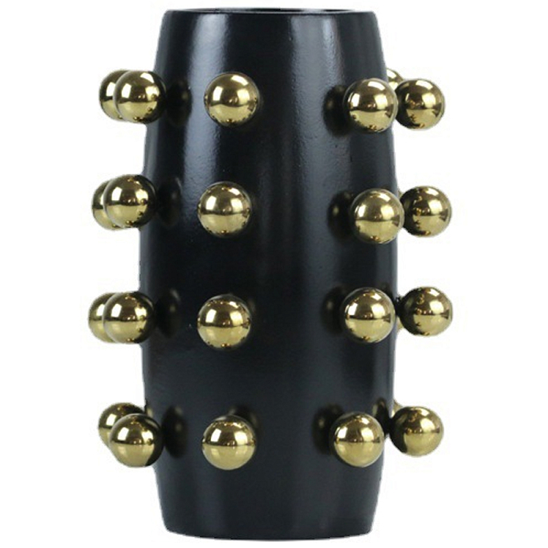 Ваза Molecule Vase Gold Black Черный Золотой в Екатеринбурге | Loft Concept 