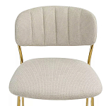 Стул барный широкой полукруглой спинкой на золотистых ножках Chair Smooth Shapes варинант исполнения - 4 | Loft Concept в Екатеринбурге