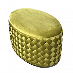 Пуф овальный плетеный оливкового цвета Pool Woven Velour варинант исполнения - 3 | Loft Concept в Екатеринбурге