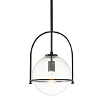 Подвесной светильник с прозрачным плафоном в форме шара в арочной подвеске Hinkley варинант исполнения - 1 | Loft Concept в Екатеринбурге