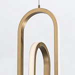 Подвесной светильник золотого цвета с двумя вытянутыми овальными рамками в форме скрепки Eurofase варинант исполнения - 4 | Loft Concept в Екатеринбурге