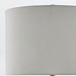 Настольная лампа белого цвета с фарфоровым основанием и латунными акцентами и тканевым абажуром Currey & Company варинант исполнения - 2 | Loft Concept в Екатеринбурге