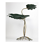 Столик приставной с тремя столешницами Тропические листья Tropical Forest gold варинант исполнения - 4 | Loft Concept в Екатеринбурге