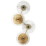 Бра с 4-мя плафонами в форме диска из рельефного коричневого стекла Decorative Four Glass Discs Wall Lamp варинант исполнения - 1 | Loft Concept в Екатеринбурге