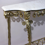 Консоль бронзовая с мраморной столешницей Bronze De Console варинант исполнения - 2 | Loft Concept в Екатеринбурге