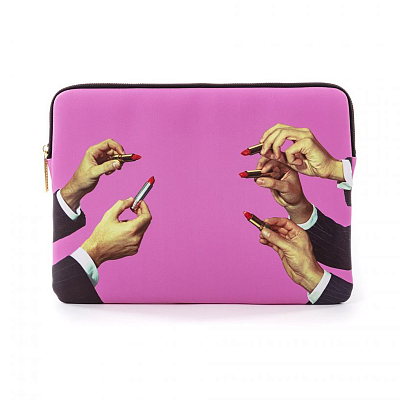 Чехол для ноутбука Seletti Laptop Bag Lipsticks Pink Чехол для ноутбука Seletti Laptop Bag Lipsticks Pink