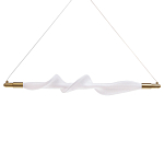 Люстра горизонтальная с волнистым белым плафоном Golden Swirl варинант исполнения - 1 | Loft Concept в Екатеринбурге