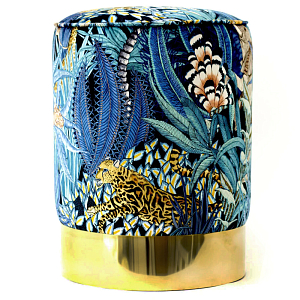 Пуф Синий Орнамент Sabie Forest Tanzanite Pouffe