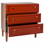 Комод красный из массива бука с 3-мя ящиками Wenge Light варинант исполнения - 3 | Loft Concept в Екатеринбурге