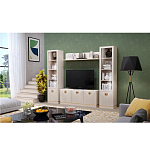 Шкаф-витрина с полками и стеклянной дверкой Satin Furniture варинант исполнения - 3 | Loft Concept в Екатеринбурге