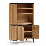 Буфет высокий из дерева манго и металла с открытыми полками и 2-мя дверцами Toinette варинант исполнения - 2 | Loft Concept в Екатеринбурге