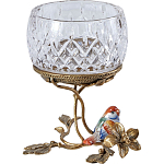 Чаша на ножке из стекла с бронзовыми элементами Bronze Branch варинант исполнения - 1 | Loft Concept в Екатеринбурге