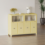 Дизайнерский комод с  2-мя рельефными откидными дверками из стекла Mikko варинант исполнения - 1 | Loft Concept в Екатеринбурге