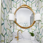 Зеркало в ассиметричной золотой раме Mirror of Aragorn варинант исполнения - 3 | Loft Concept в Екатеринбурге