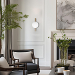 Бра с золотым основанием и белым плафоном в форме шара Bubble варинант исполнения - 6 | Loft Concept в Екатеринбурге