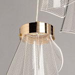 Люстра каскадная с 10-ю прозрачными плафонами Wave Line варинант исполнения - 10 | Loft Concept в Екатеринбурге