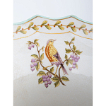 Ваза из голубого фарфора с рисунком птиц и цветов и декоративными элементами Blue Garden варинант исполнения - 5 | Loft Concept в Екатеринбурге