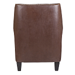 Кресло из натуральной кожи c мягкими подлокотниками на 4-х деревянных ножках из массива бука Joseph Armchair brown варинант исполнения - 3 | Loft Concept в Екатеринбурге