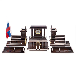 Настольный письменный набор из природного камня обсидиана Team leader варинант исполнения - 1 | Loft Concept в Екатеринбурге