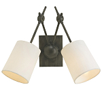 Бра с двумя тканевыми абажурами в форме цилиндра Prerequisites варинант исполнения - 2 | Loft Concept в Екатеринбурге