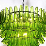 Люстра из семи ярусов зеленого стекла Independence варинант исполнения - 5 | Loft Concept в Екатеринбурге