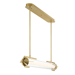 Подвесной светильник линейный золотого цвета с длинной цилиндрической стеклянной трубкой Eurofase варинант исполнения - 4 | Loft Concept в Екатеринбурге