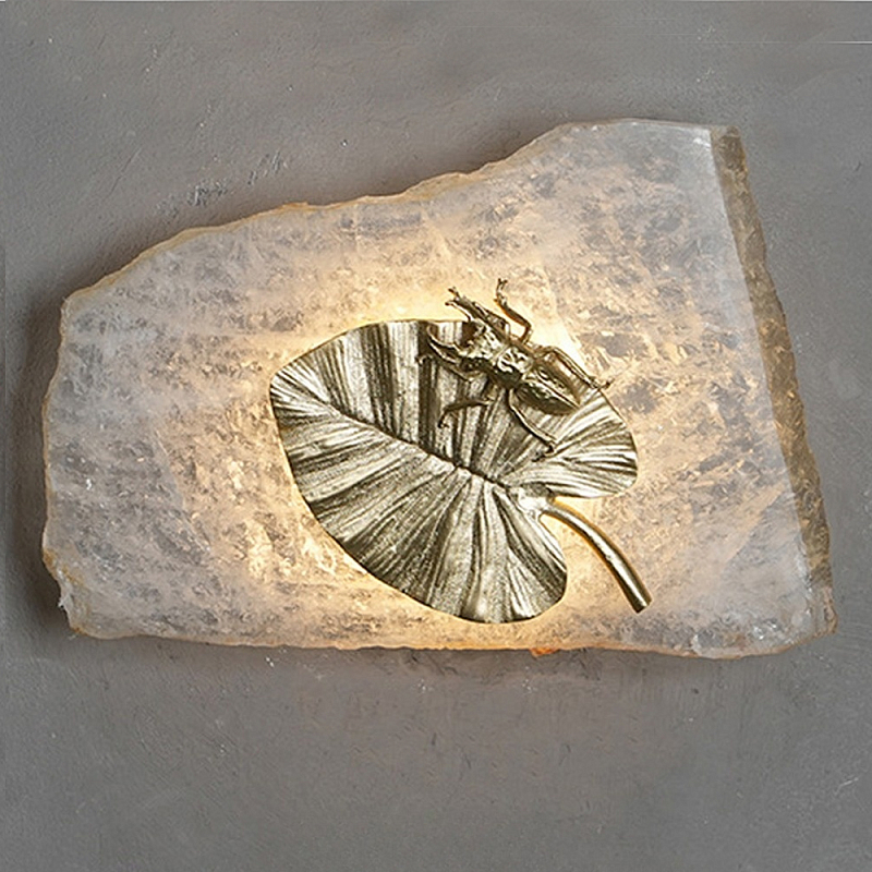 Бра Декоративный лист Glacial Fragment Медь Прозрачный Бра Декоративный лист Glacial Fragment Медь Прозрачный в Екатеринбурге | Loft Concept