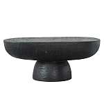 Столик кофейный черного цвета с овальной столешницей и круглым основанием Black Dalmen Table варинант исполнения - 1 | Loft Concept в Екатеринбурге