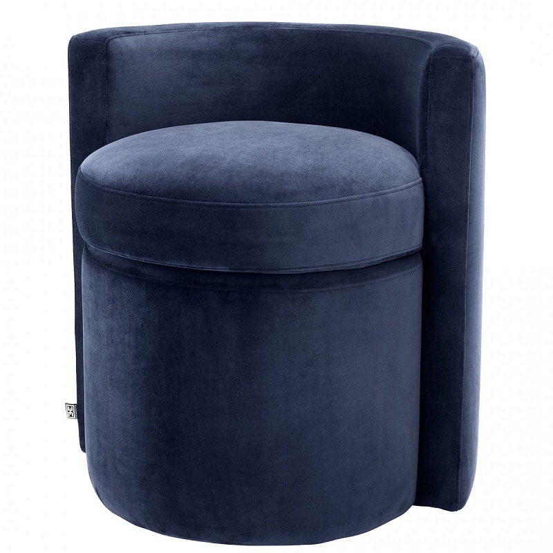 Кресло Eichholtz Stool Arcadia midnight blue Темно-синий Кресло Eichholtz Stool Arcadia midnight blue Темно-синий в Екатеринбурге | Loft Concept