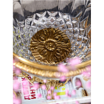 Чаша из прозрачного стекла с ручками и ободком из бронзы Eden Garden варинант исполнения - 4 | Loft Concept в Екатеринбурге