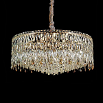 Люстра круглая с хрустальными подвесками на золотистом каркасе Roul Crystal Light варинант исполнения - 7 | Loft Concept в Екатеринбурге