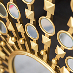 Зеркало-солнце в раме из металла с золотыми с лучами Rays of Peace варинант исполнения - 2 | Loft Concept в Екатеринбурге