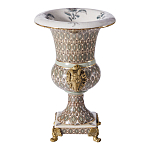 Ваза с овнами из фарфора с бронзовыми элементами Bronze Aries варинант исполнения - 3 | Loft Concept в Екатеринбурге