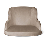 Барный стул со спинкой и подлокотниками на 4-х коричневых ножках Бежевый Велюр Ava Charm варинант исполнения - 2 | Loft Concept в Екатеринбурге