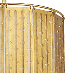 Люстра с золотым фактурным каркасом и тканевым абажуром Lustery Gold варинант исполнения - 1 | Loft Concept в Екатеринбурге